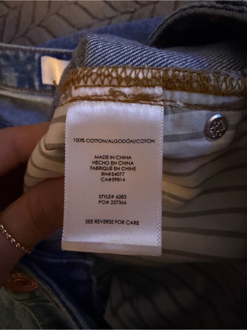 Cabi Malibu Distressed Straight Leg Jeans - 100% Cotton - Size 6 - Picture 5 of 5